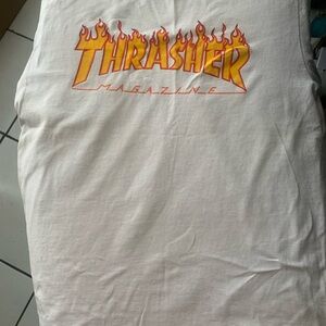 Thrasher White Tank Top